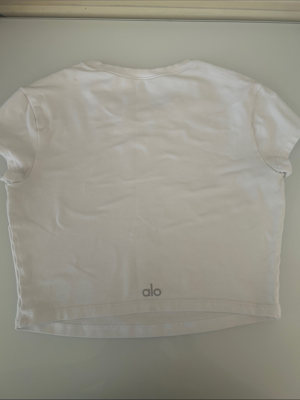 Alo White Short Sleeve Tee